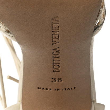 Bottega Veneta Mesh Nappa Stretch Ankle Tie Sandals 38 Toile 7 of 9