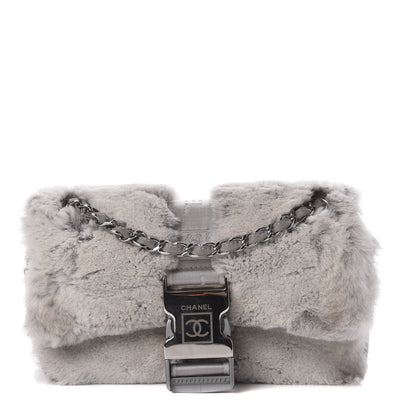 Chanel Rabbit Fur Sport Flap Grey 1 of 11