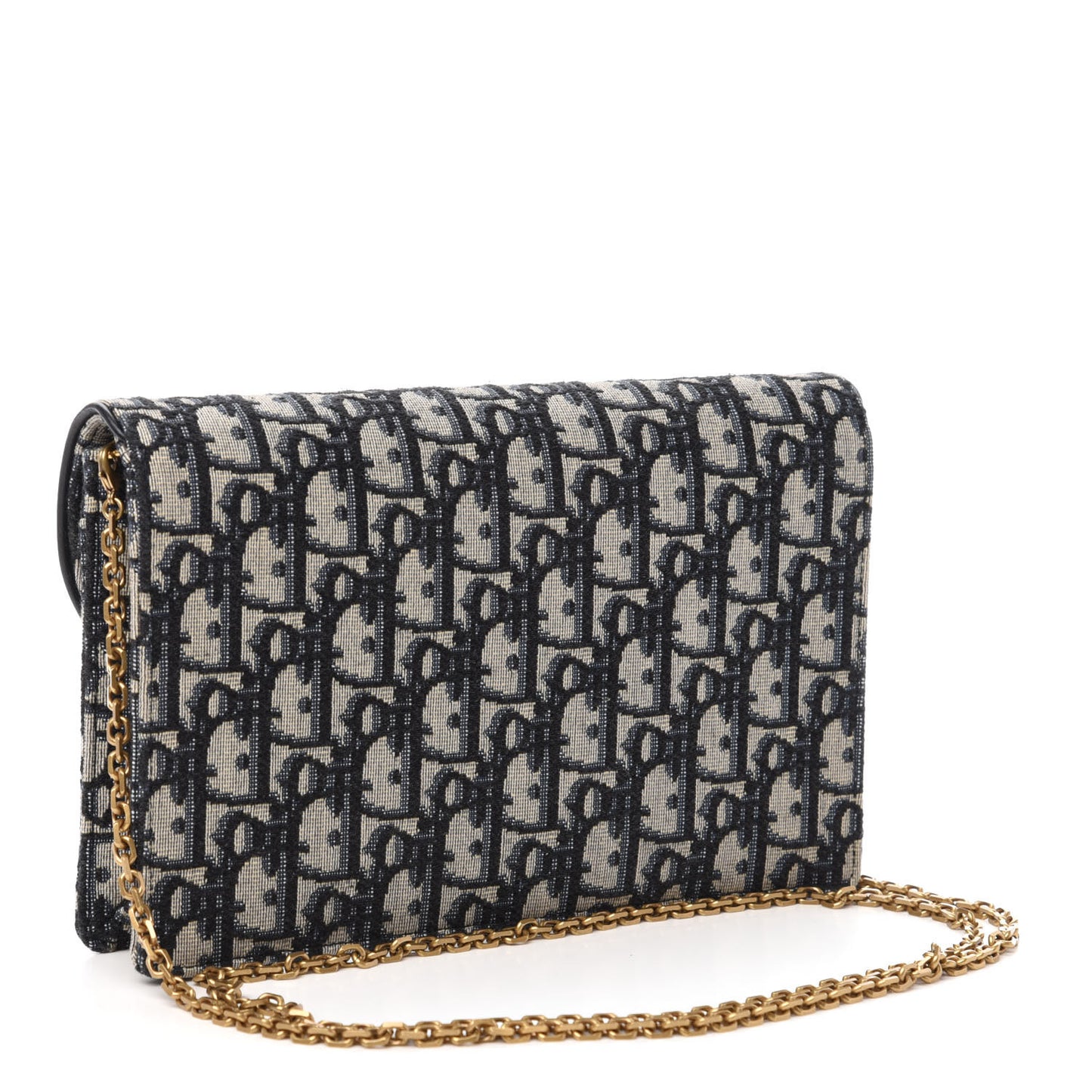 Oblique Saddle Chain Pouch Blue