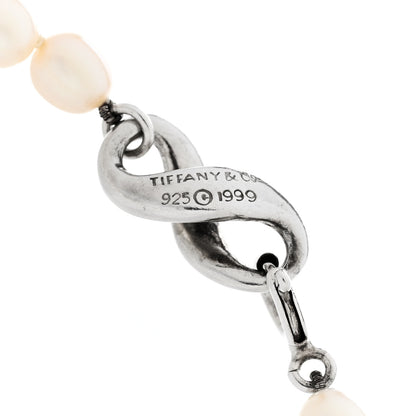 Tiffany Sterling Silver Cultured Pearl Figure 8 Bracelet 4 of 4