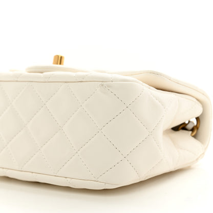Chanel Lambskin Quilted Mini Pearl Crush Flap White 10 of 12