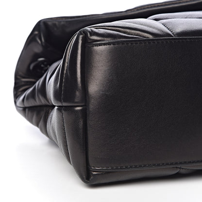Saint Laurent Lambskin Quilted Small Loulou Puffer Monogram Chain Satchel Black 8 of 11