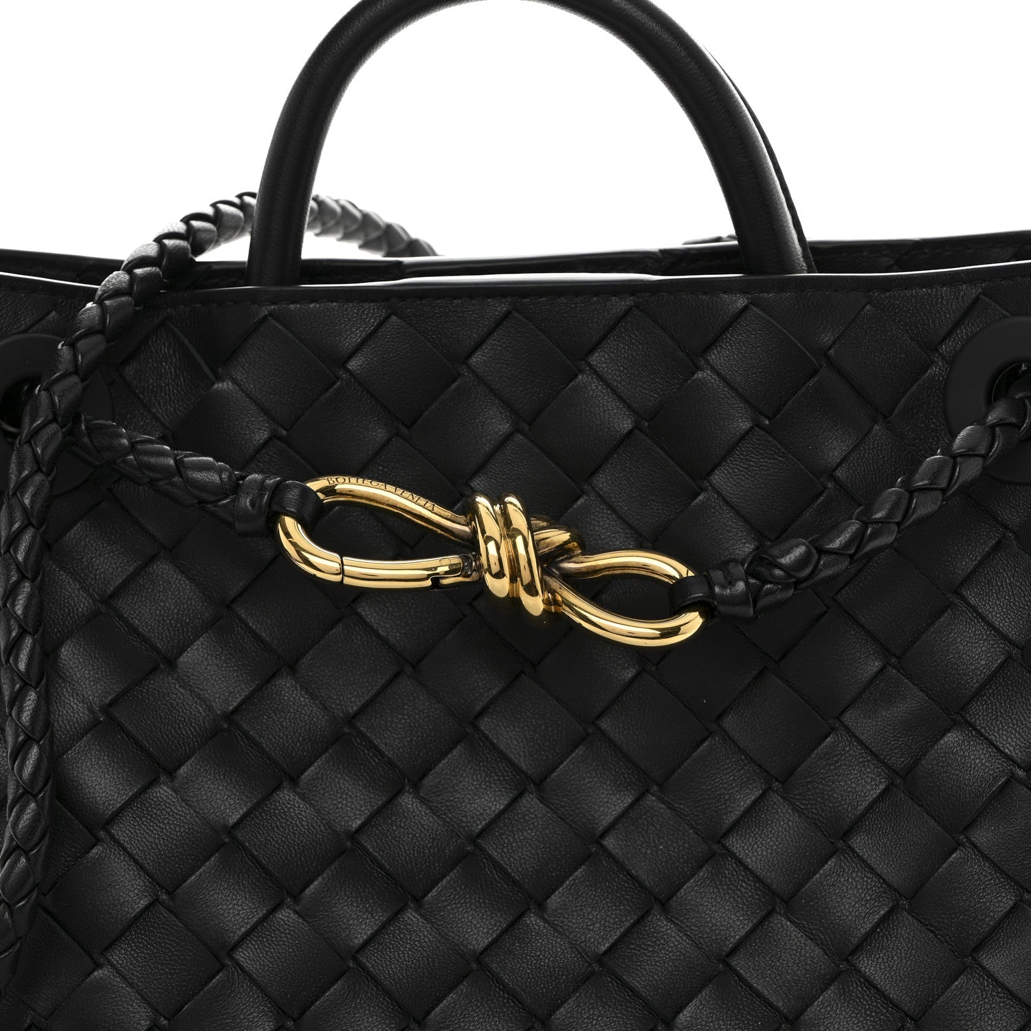 Bottega Veneta Nappa Intrecciato Small Andiamo Shoulder Bag Black 8 of 10