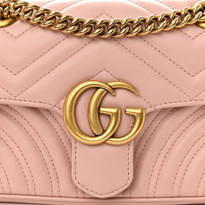Gucci Calfskin Matelasse Mini GG Marmont Shoulder Bag Perfect Pink 8 of 10