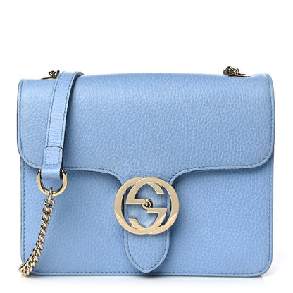 Gucci Dollar Calfskin Small Interlocking G Shoulder Bag Mineral Blue 1 of 16
