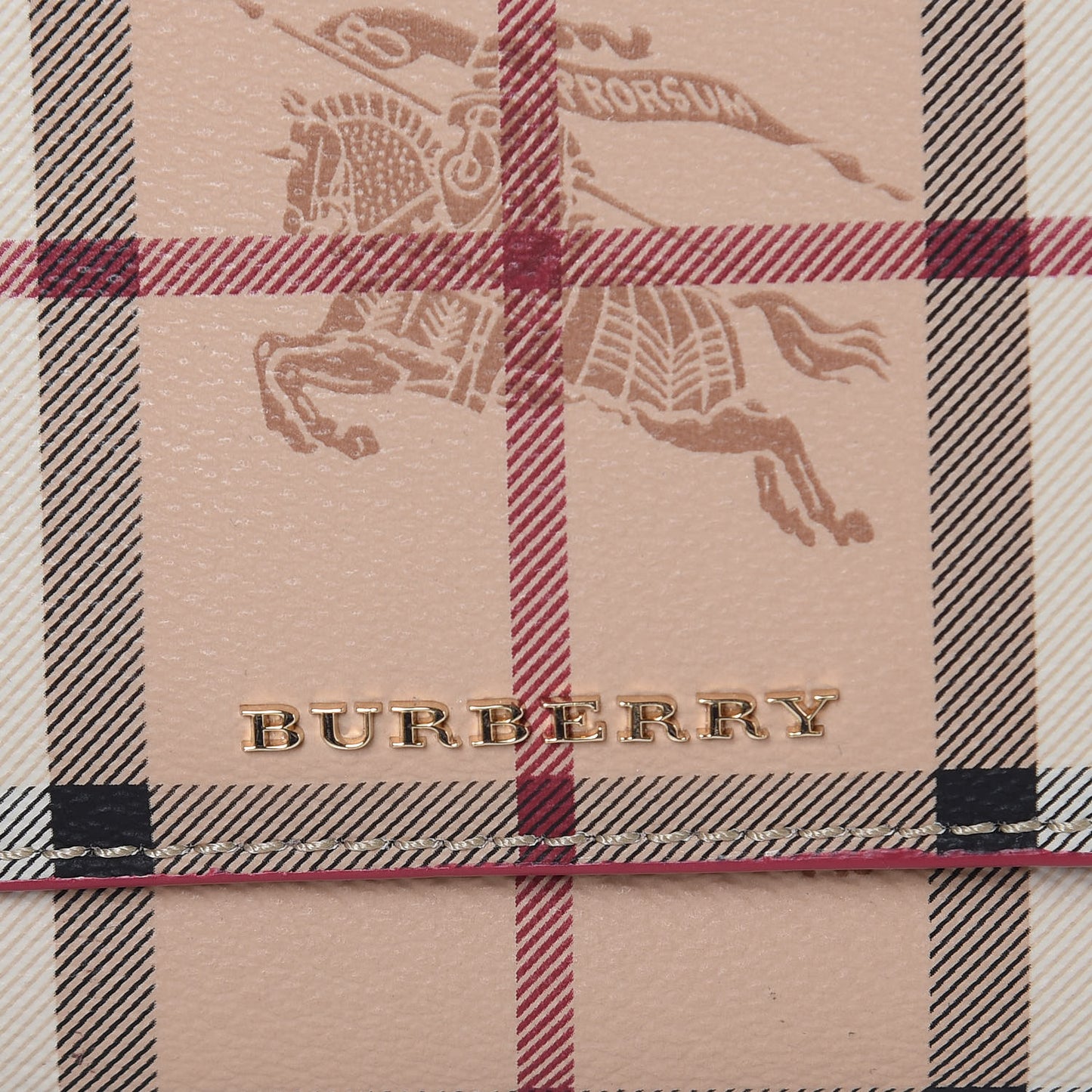 Haymarket Check Henley Wallet On Chain Coral Red