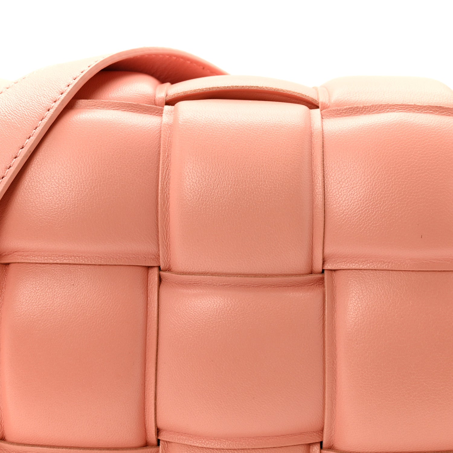 Bottega Veneta Nappa Maxi Intreccio Padded Cassette Crossbody Bag Peachy 7 of 9