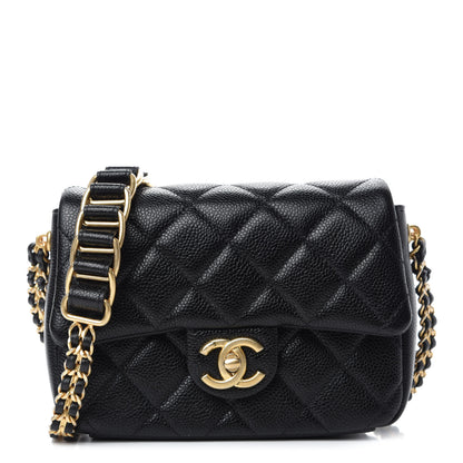 Chanel Caviar Quilted Mini Chain Soul Flap Black 1 of 13