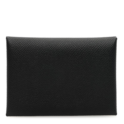 Hermes Epsom Calvi Duo Card Case Black 1 of 8