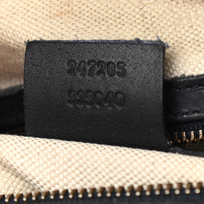 Gucci Monogram Selleria Calfskin Vintage Web Medium Boston Beige Blue 7 of 13