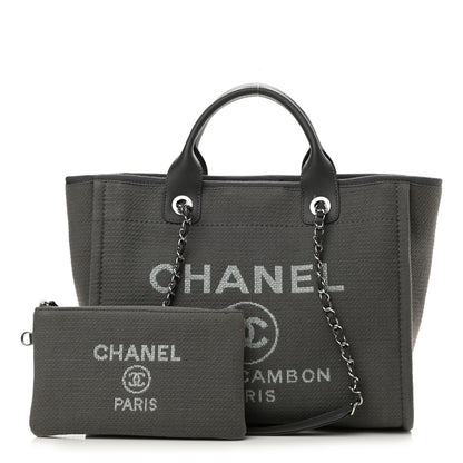 Chanel Mixed Fibers Small Deauville Tote Grey 1 of 12