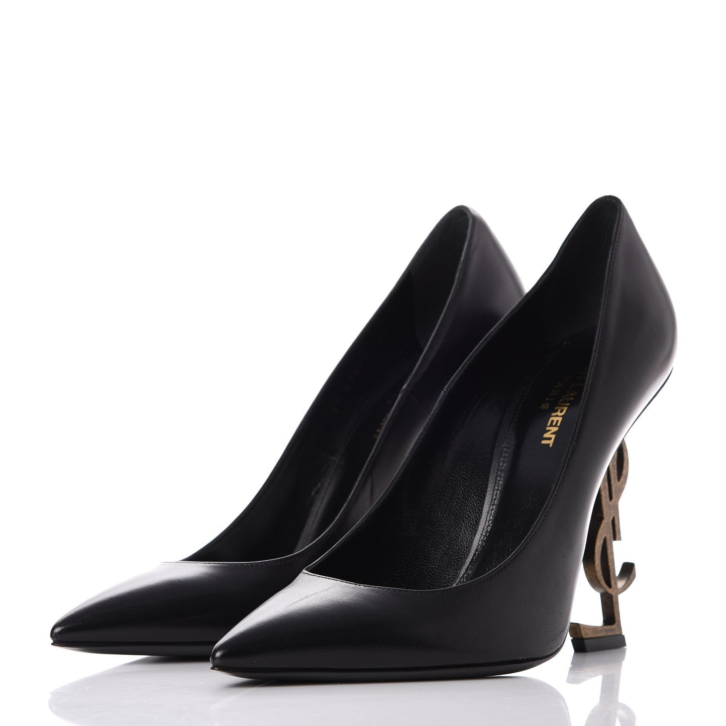 Calfskin Opyum 100 Pumps 39 Black Gold