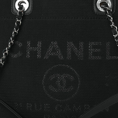 Chanel Mixed Fibers Small Deauville Tote Black 8 of 10