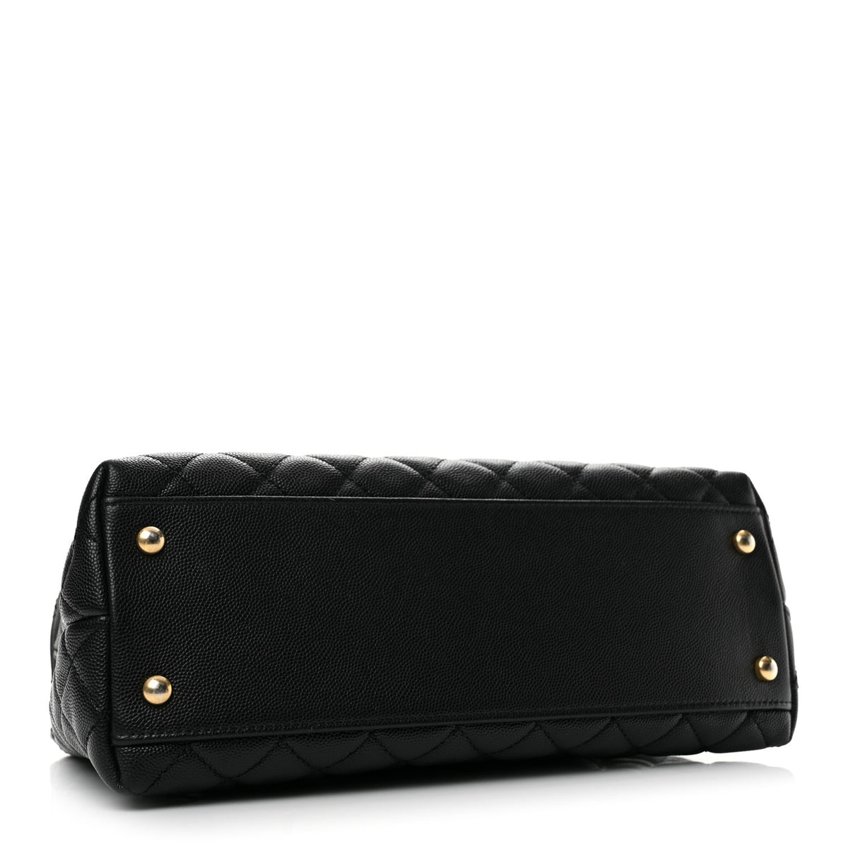 Caviar Quilted Small Coco Handle Flap Black