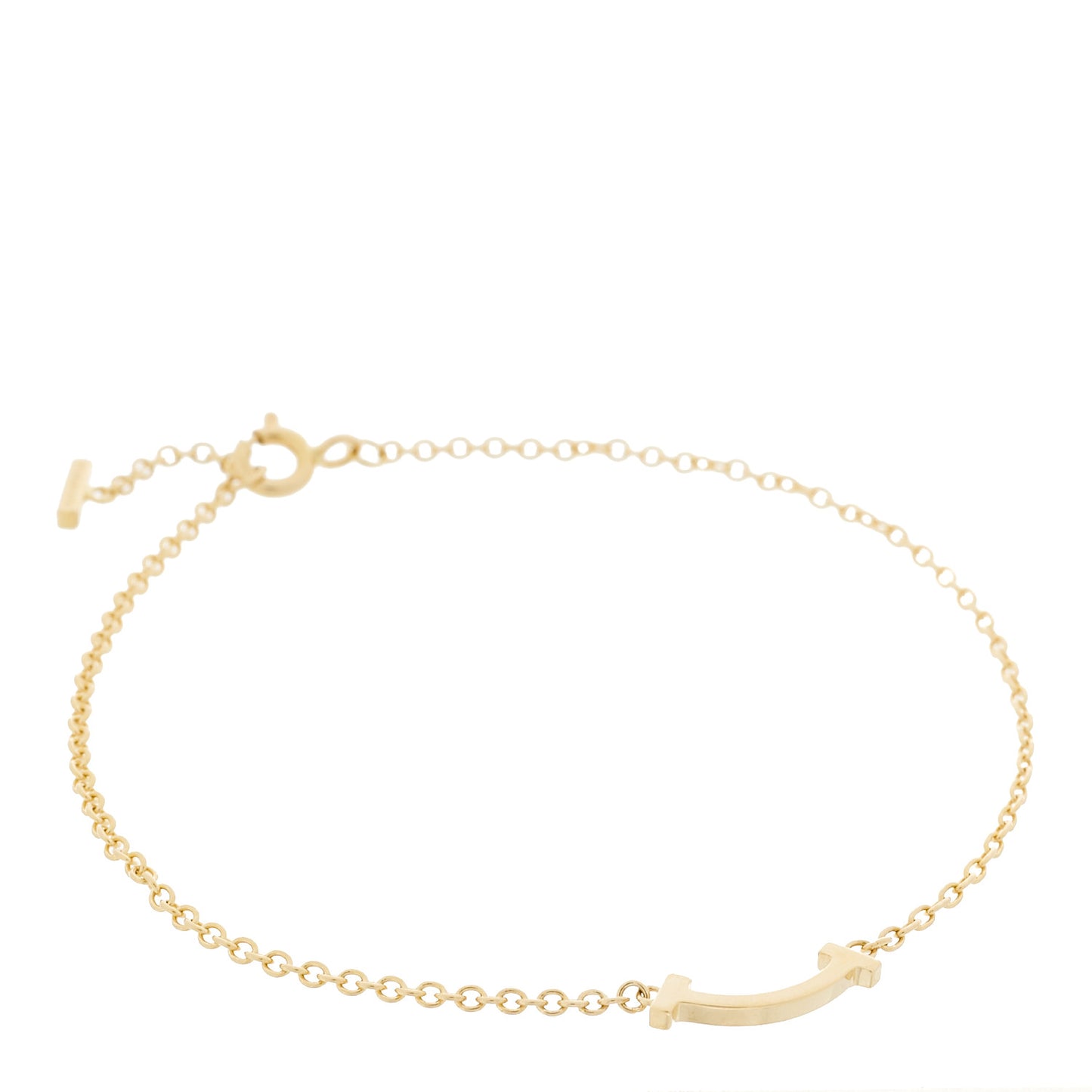 18K Yellow Gold Mini T Smile Bracelet