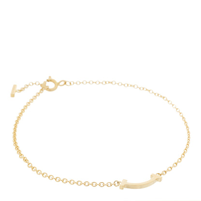 Tiffany 18K Yellow Gold Mini T Smile Bracelet 1 of 4
