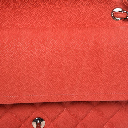 Chanel Iridescent Caviar Quilted Jumbo Double Flap Coral 12 of 15
