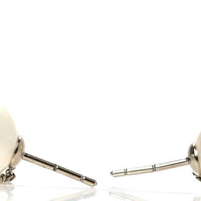 Chanel Pearl CC Chain Drop Earrings Gold 3 of 3