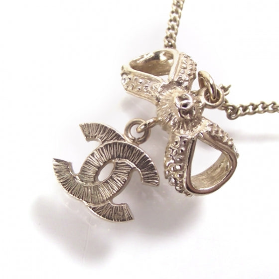 Chanel Gold Crystal Bow Necklace 5 of 5