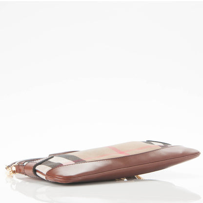 Burberry House Check Bridle Calfskin Peyton Crossbody Tan 4 of 9