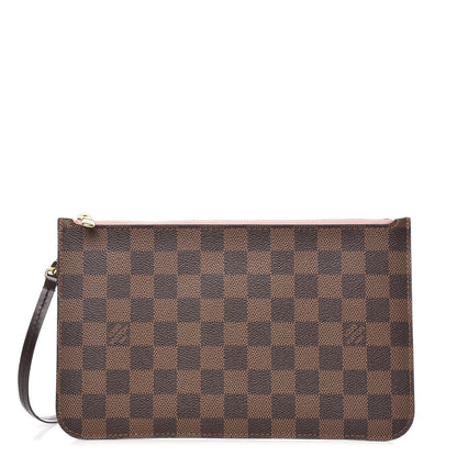 Louis Vuitton Damier Ebene Neverfull MM GM Pochette Rose Ballerine 1 of 8