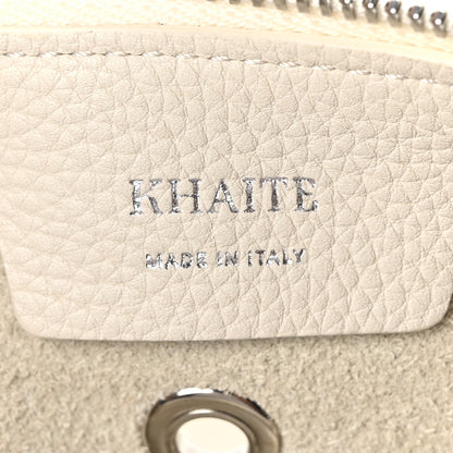 Khaite Pebbled Calfskin Grommet Medium Olivia Hobo Dark Ivory 6 of 9