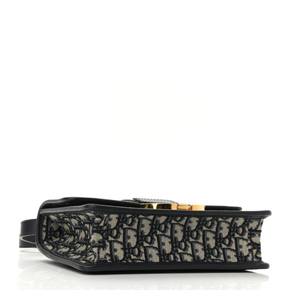 Christian Dior Oblique 30 Montaigne Flap Bag Blue 4 of 9