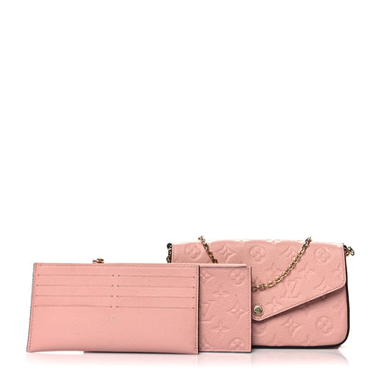 Louis Vuitton Empreinte Pochette Felicie Chain Wallet Rose Poudre 1 of 12