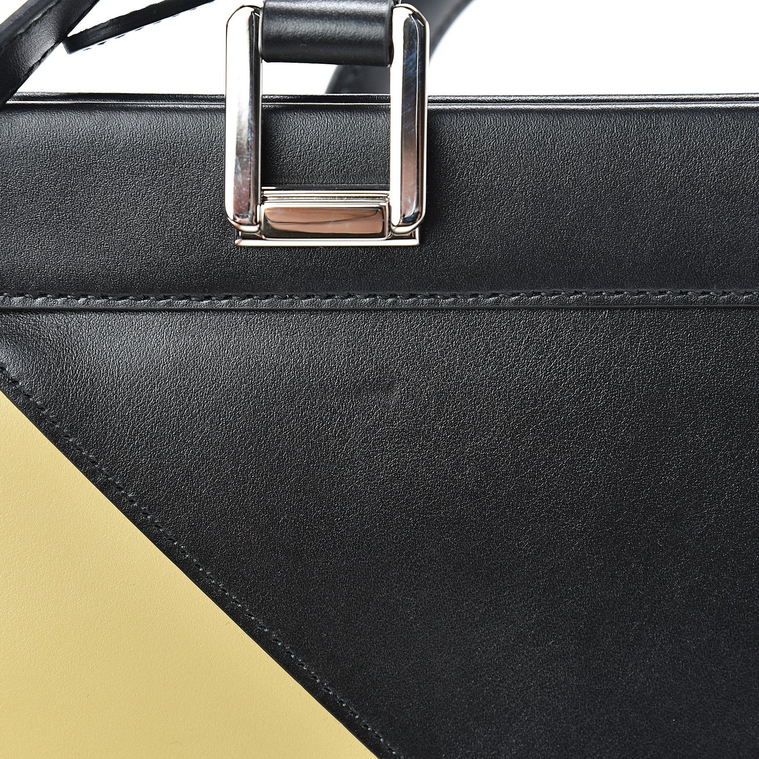 Gucci Smooth Calfskin Diagonal Striped Medium Zumi Top Handle Bag Black Beige 13 of 13