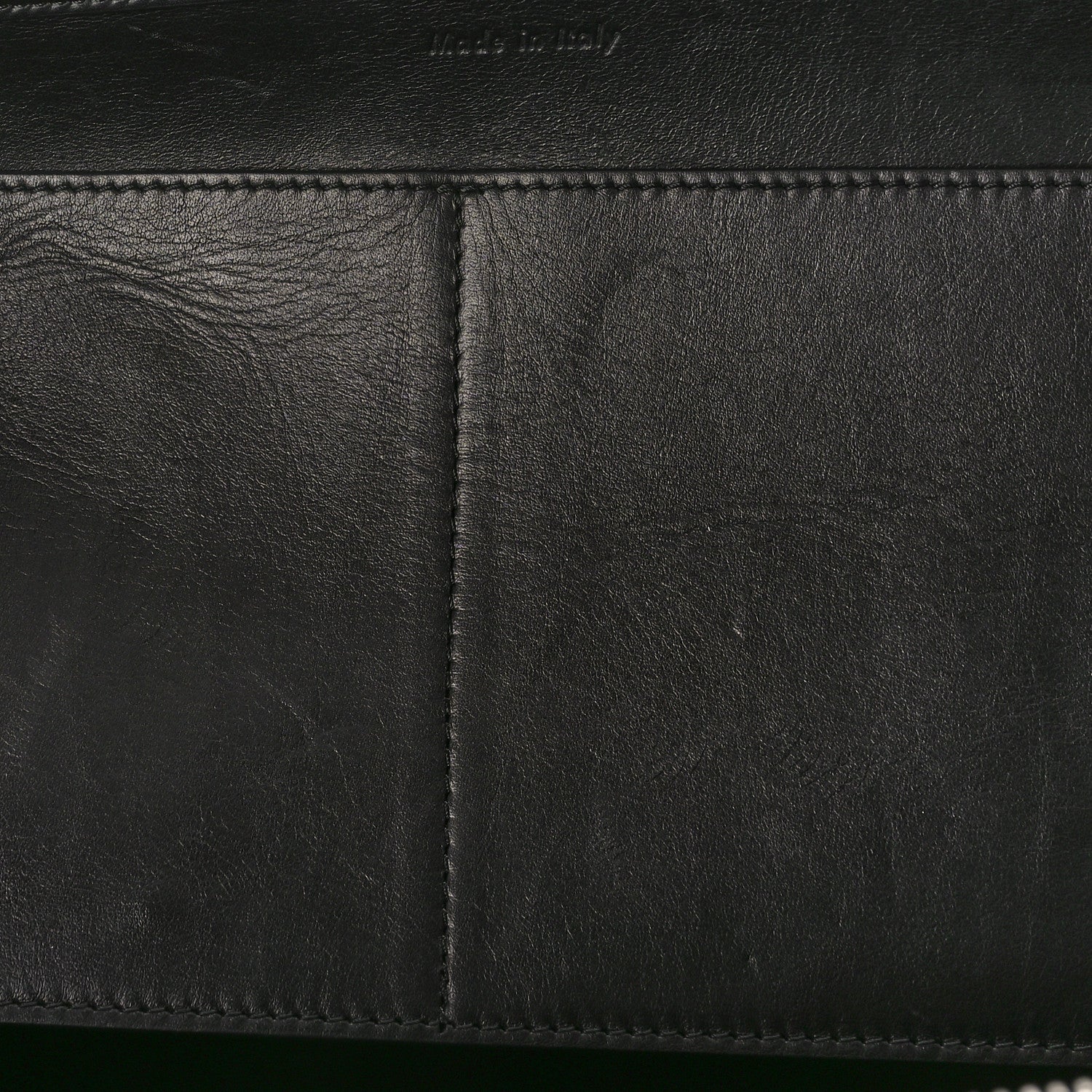 Celine Supple Natural Calfskin Medium Tri-Fold Bag Black 9 of 10