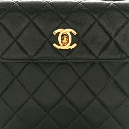 Chanel Lambskin Quilted Flap Waist Belt Bag Black 7 of 9