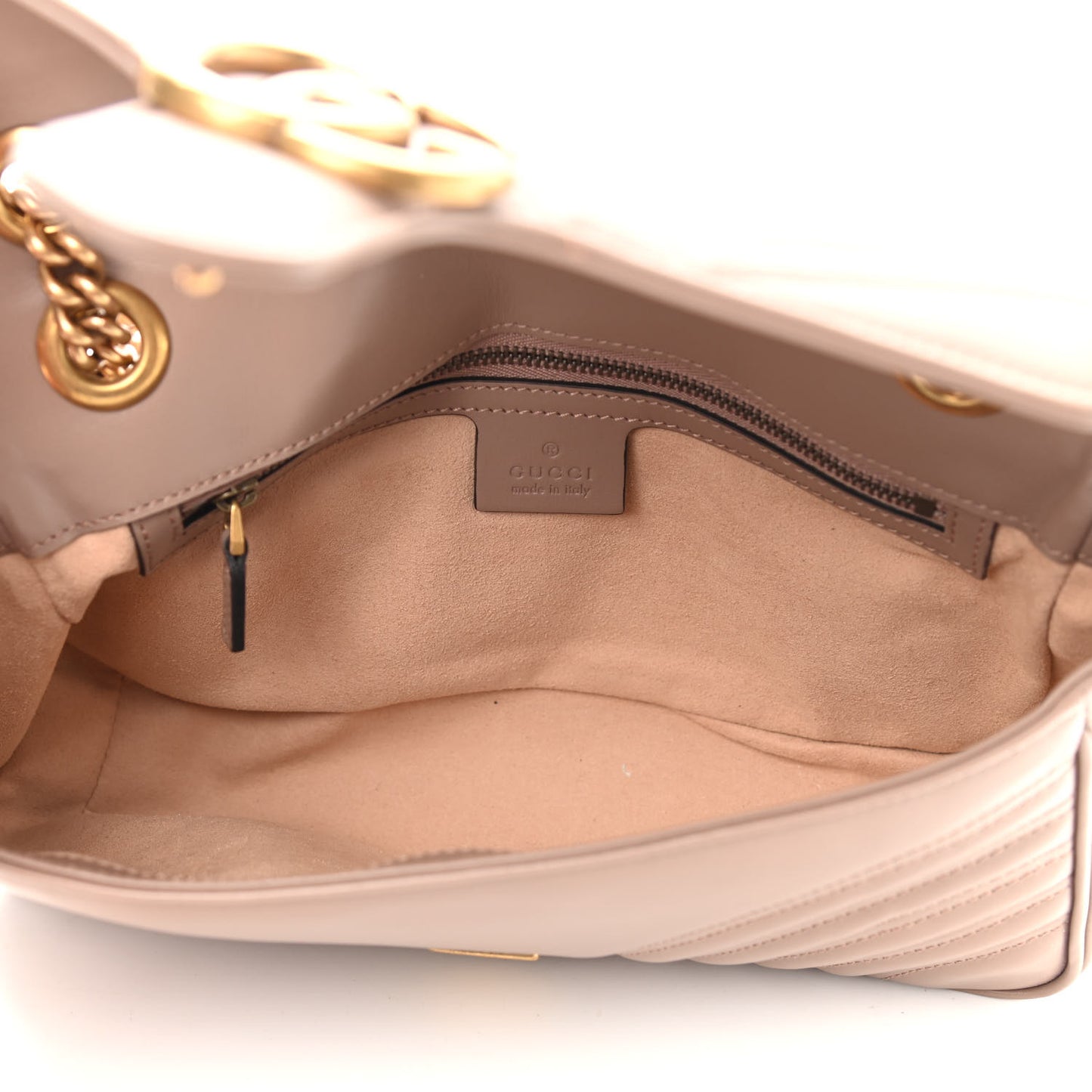 Calfskin Matelasse Small GG Marmont Shoulder Bag Porcelain Rose