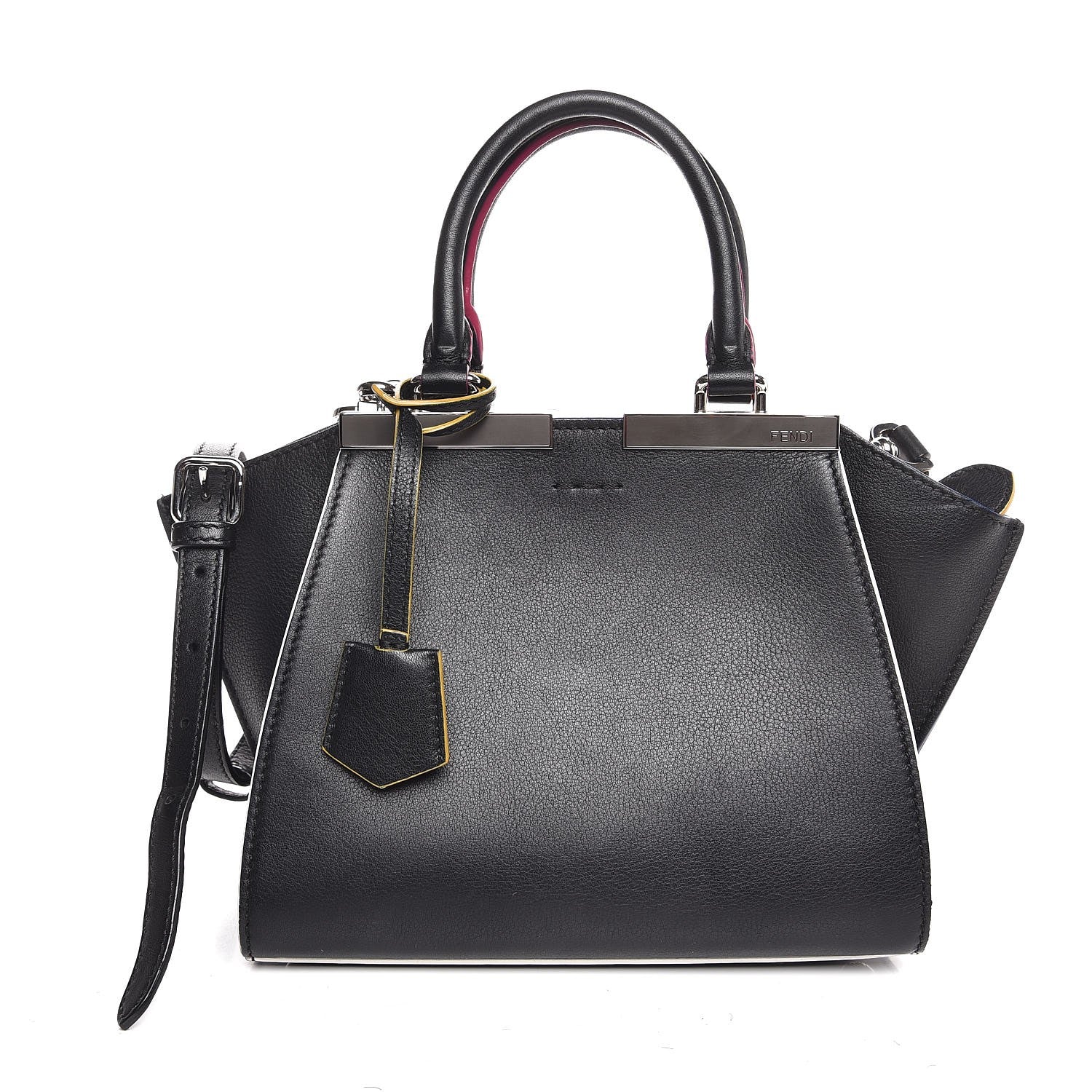 Fendi Vitello Dolce Mini 3Jours Tote Black 1 of 8