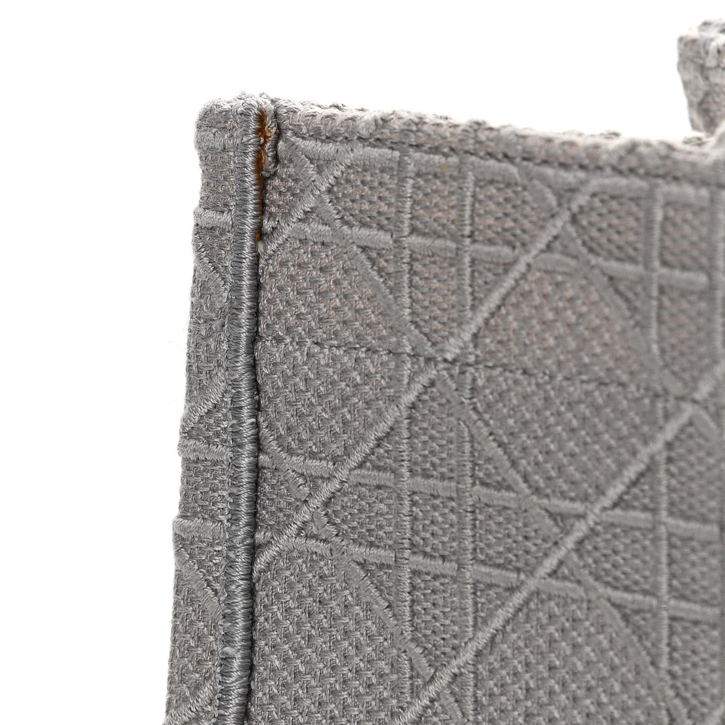 Canvas Embroidered Cannage Medium Book Tote Stone