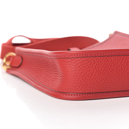 Hermes Taurillon Clemence Evelyne TPM Rouge Casaque 8 of 10