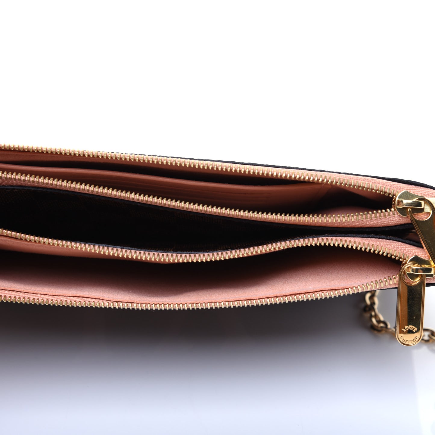 Damier Ebene Double Zip Pochette