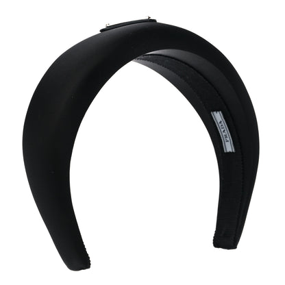 Prada Re-Nylon Metal Triangle Logo Headband Black 2 of 7
