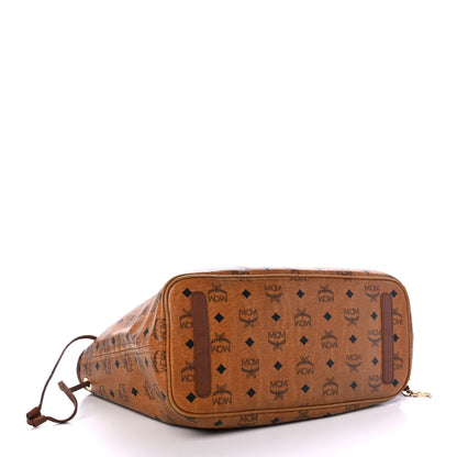 MCM Visetos Medium Reversible Shopping Tote Cognac Brown 3 of 8