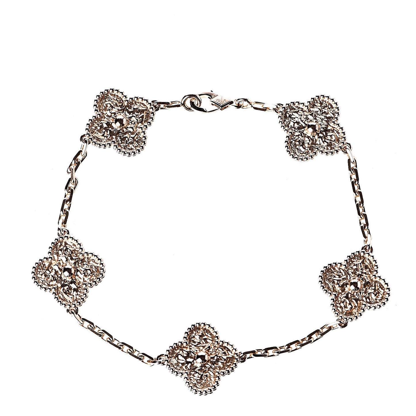 18K Rose Gold 5 Motifs Vintage Alhambra Bracelet