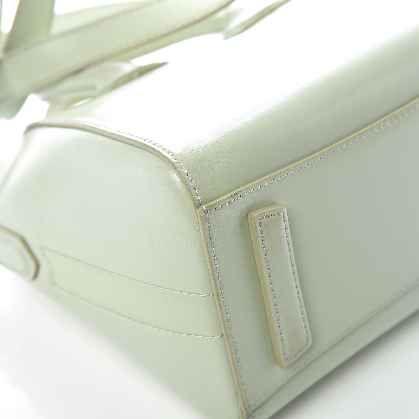 Shiny Lord Calfskin Mini Antigona Aqua Green
