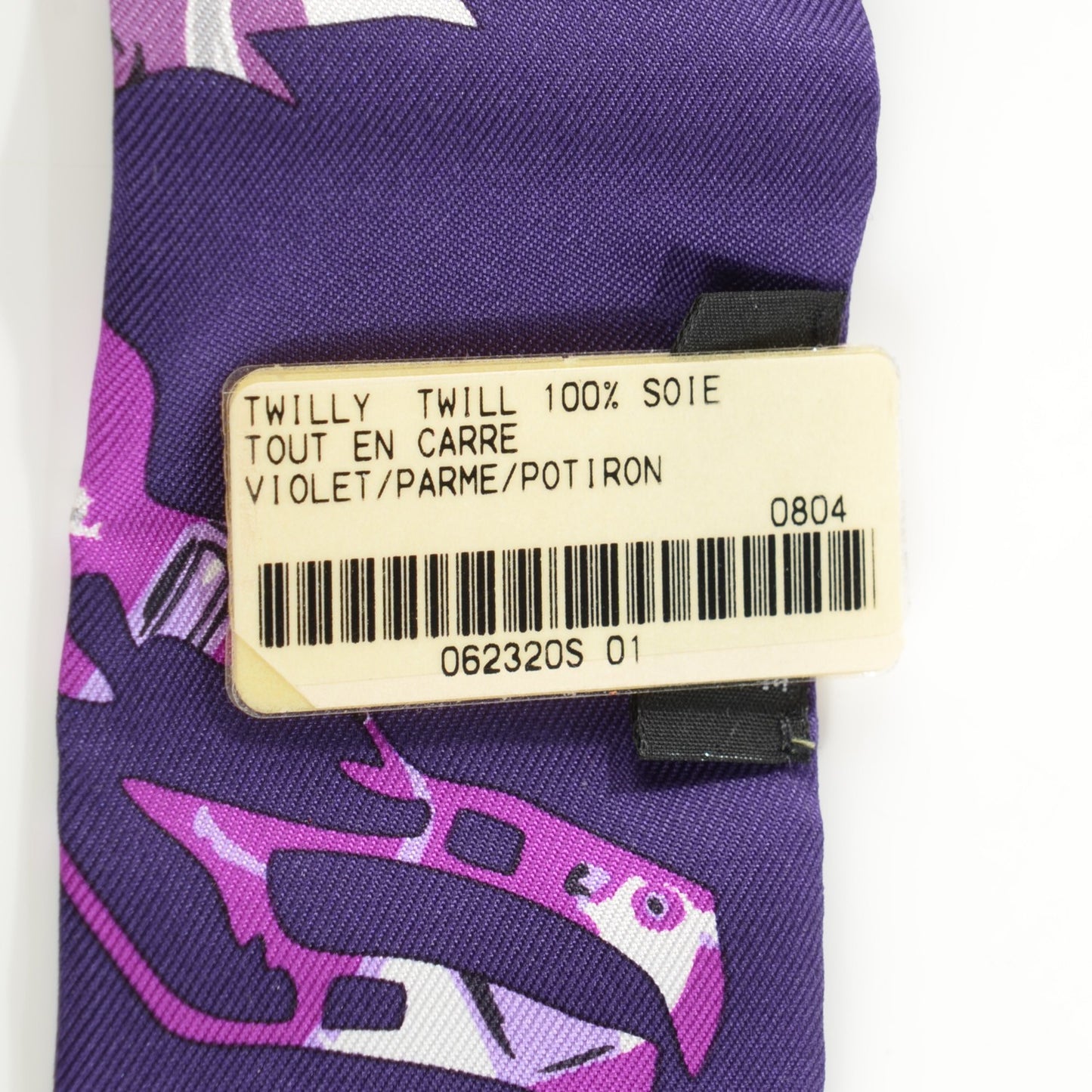 Silk Tout en Carre Twilly Violet Parme Potiron
