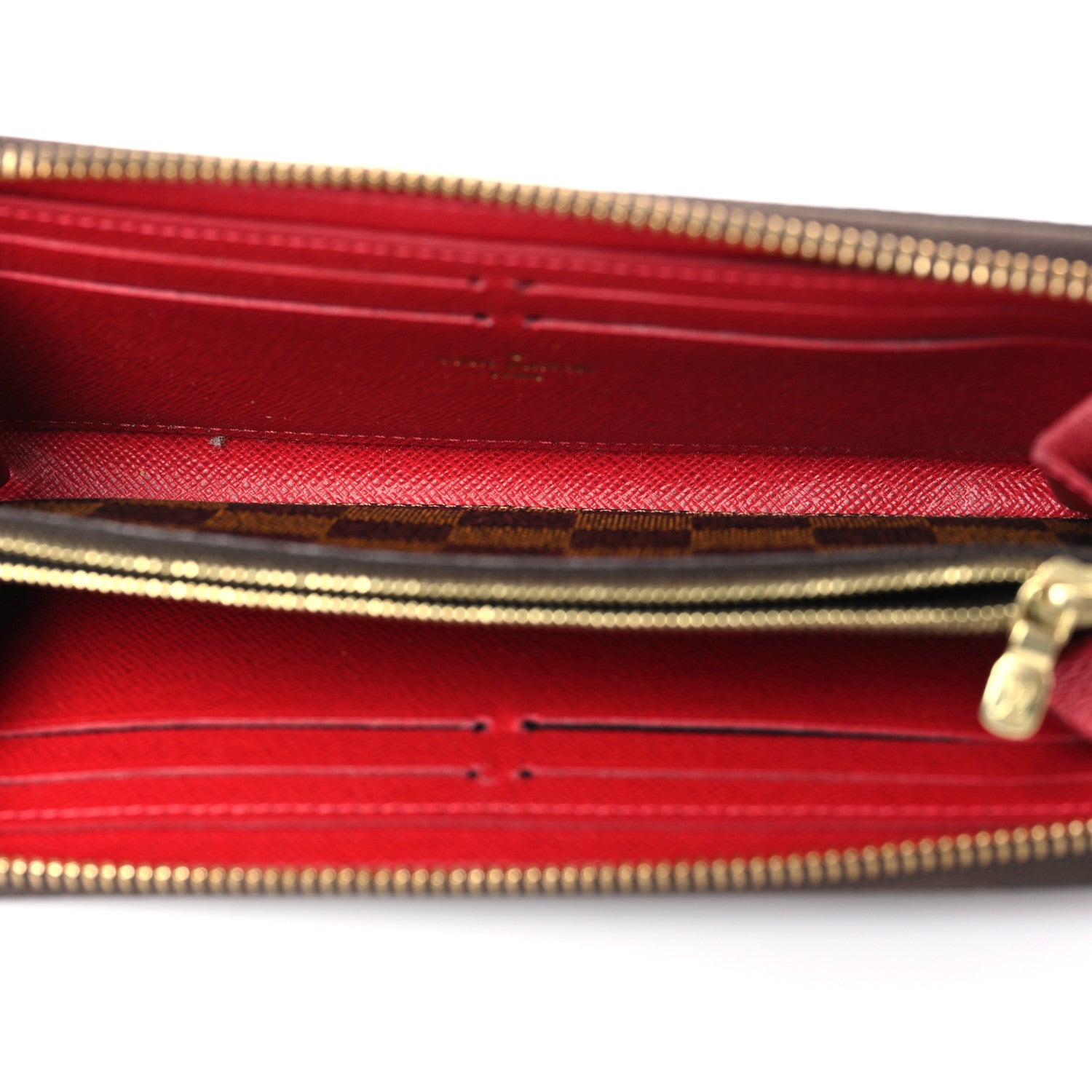 Louis Vuitton Damier Ebene Clemence Wallet Cherry 5 of 6