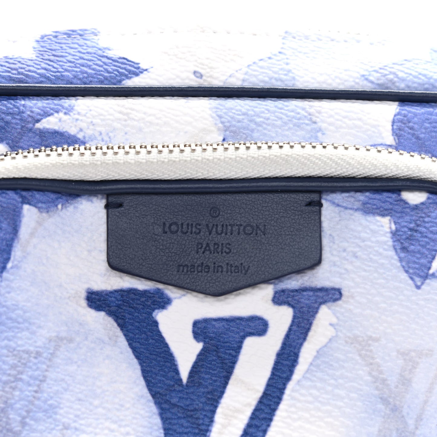 Monogram Watercolor Outdoor Pouch Blue