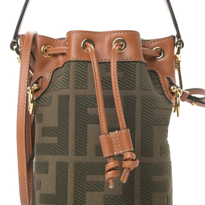 Fendi Canvas Vitello King F is Fendi FF Embroidered Mini Mon Tresor Bucket Bag Amazzonia Cuoio 8 of 10