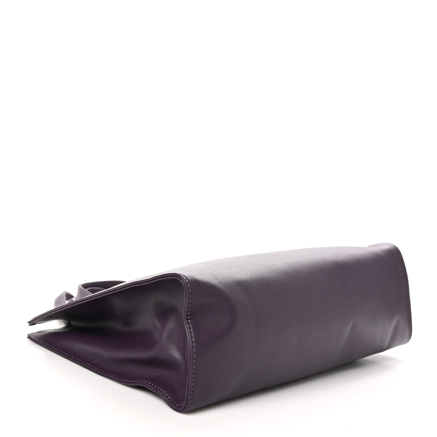 Vegan Leather Medium Shopping Bag Eggplant