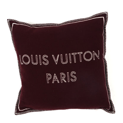 Louis Vuitton Wool Cashmere Monogram Cushion Pillow Bordeaux 2 of 3