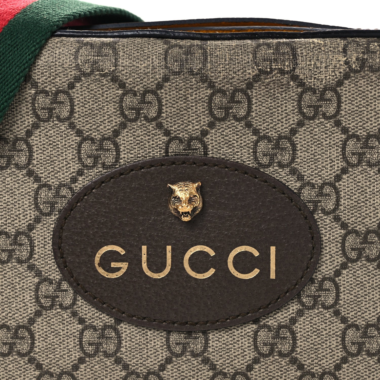 Gucci GG Supreme Monogram Web Neo Vintage Shoulder Bag Beige New Acero Crop 8 of 12