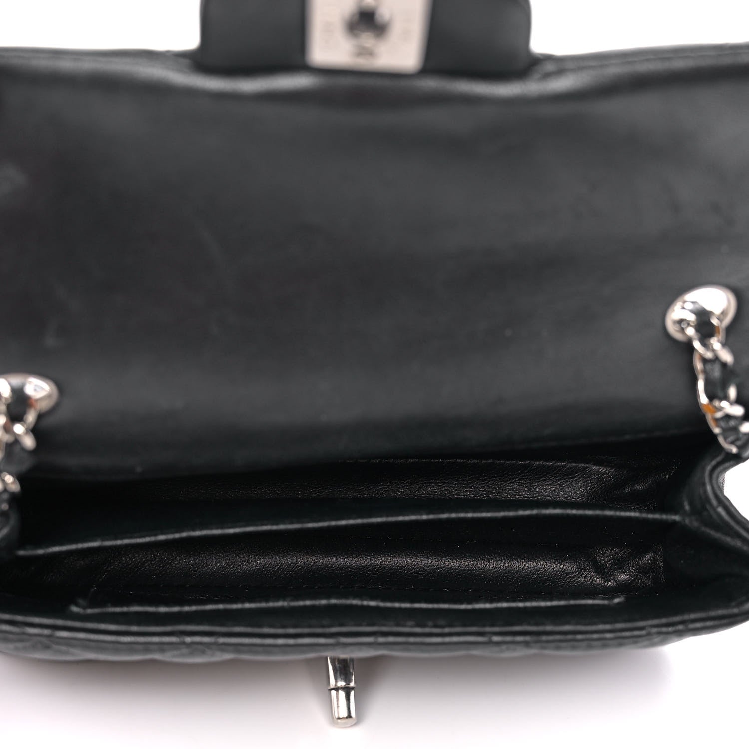 Chanel Lambskin Quilted Extra Mini Rectangular Flap Black 5 of 11
