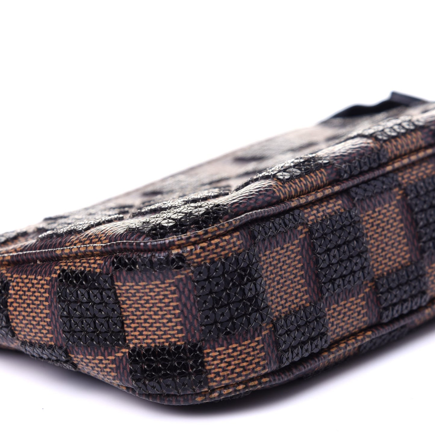 Damier Paillettes Mini Pochette Accessories Black