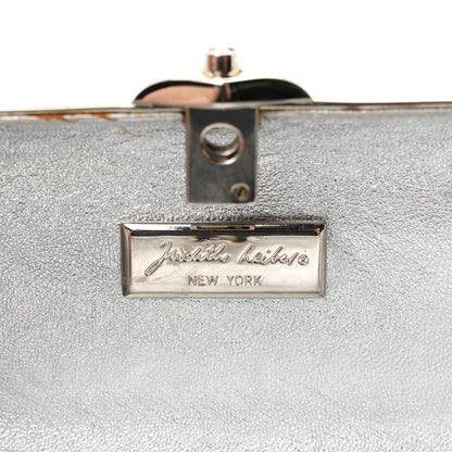 Judith Leiber Swarovski Crystal Minaudiere Clutch Silver 6 of 10
